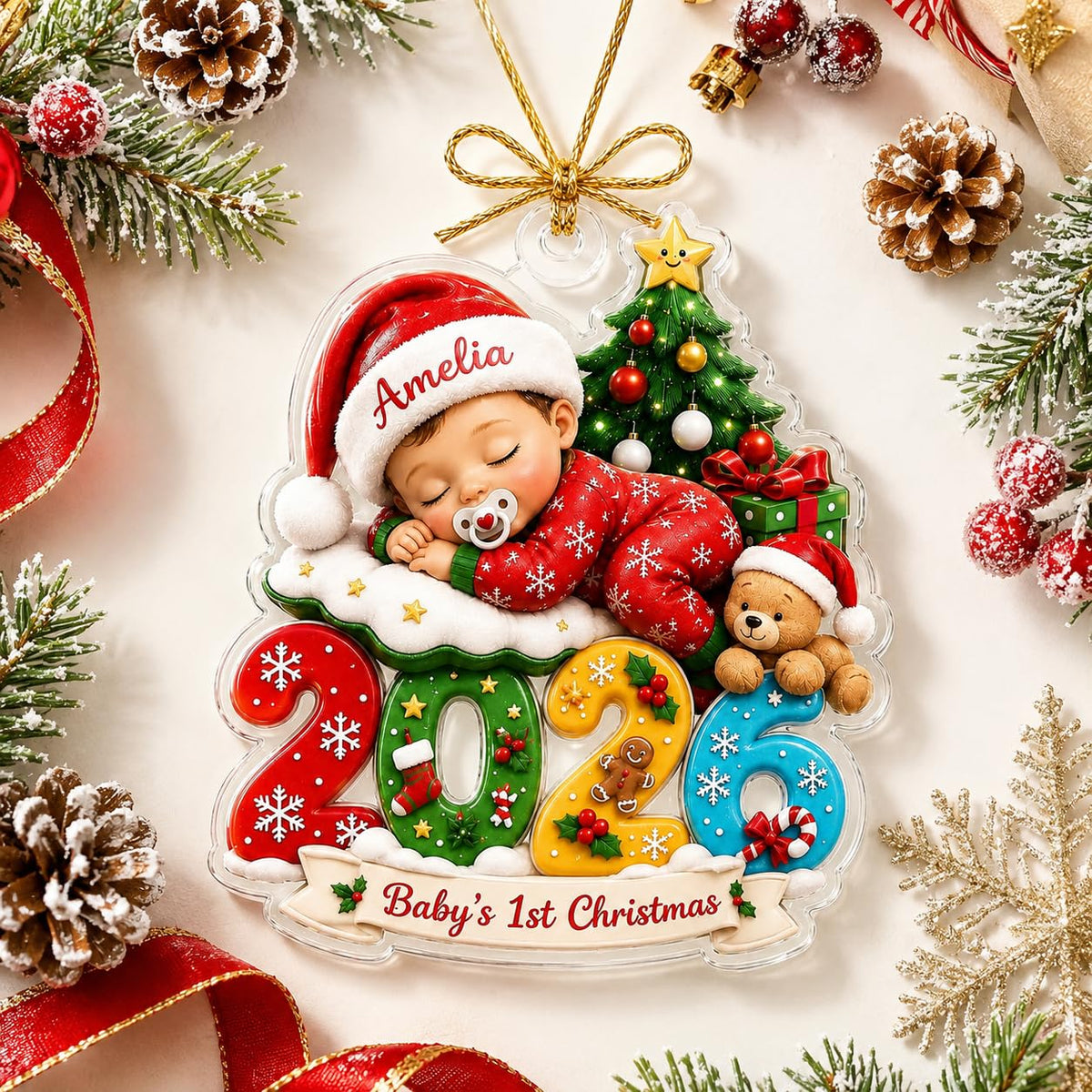 Baby First Christmas Ornament 2026 I420