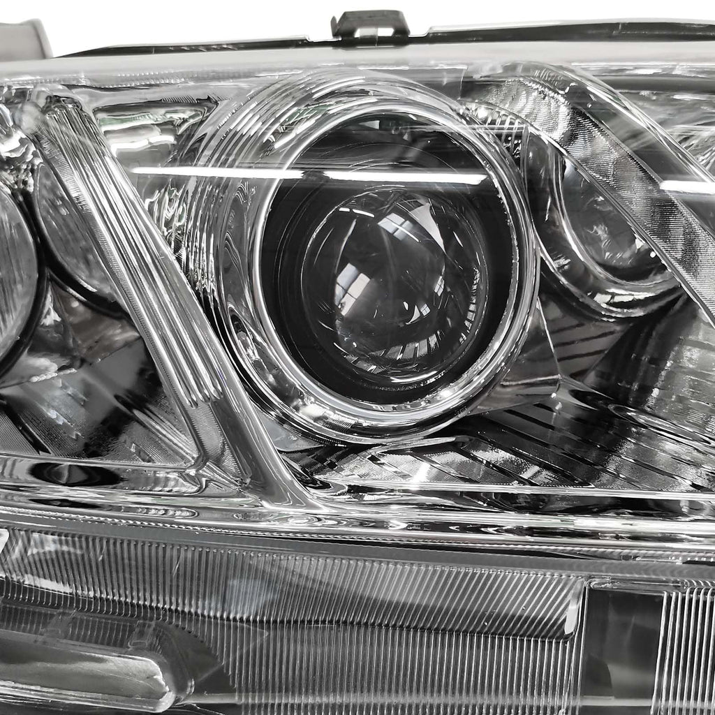 Chrome Clear Lens Projector Headlight Replacement Kit Pair of LH+RH S852