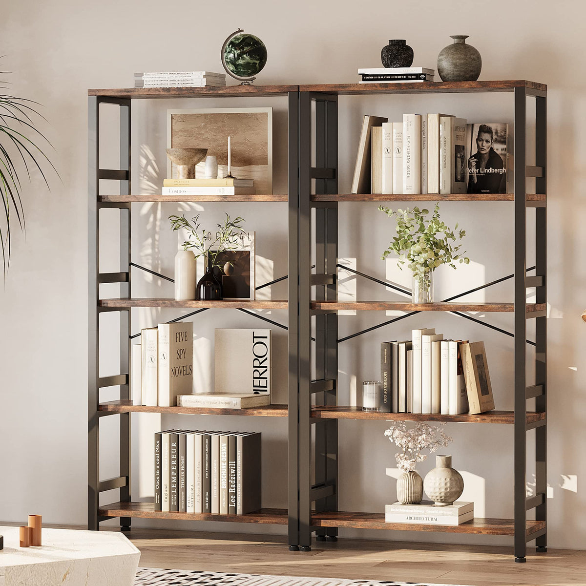 31.5" 5-Tier Industrial Bookshelf O24641