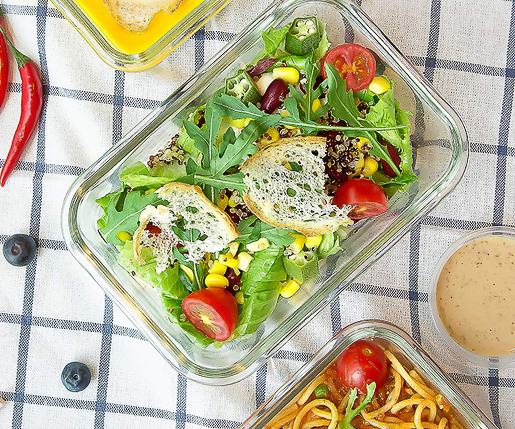 30 oz Glass Food Storage Containers with Lids P7941