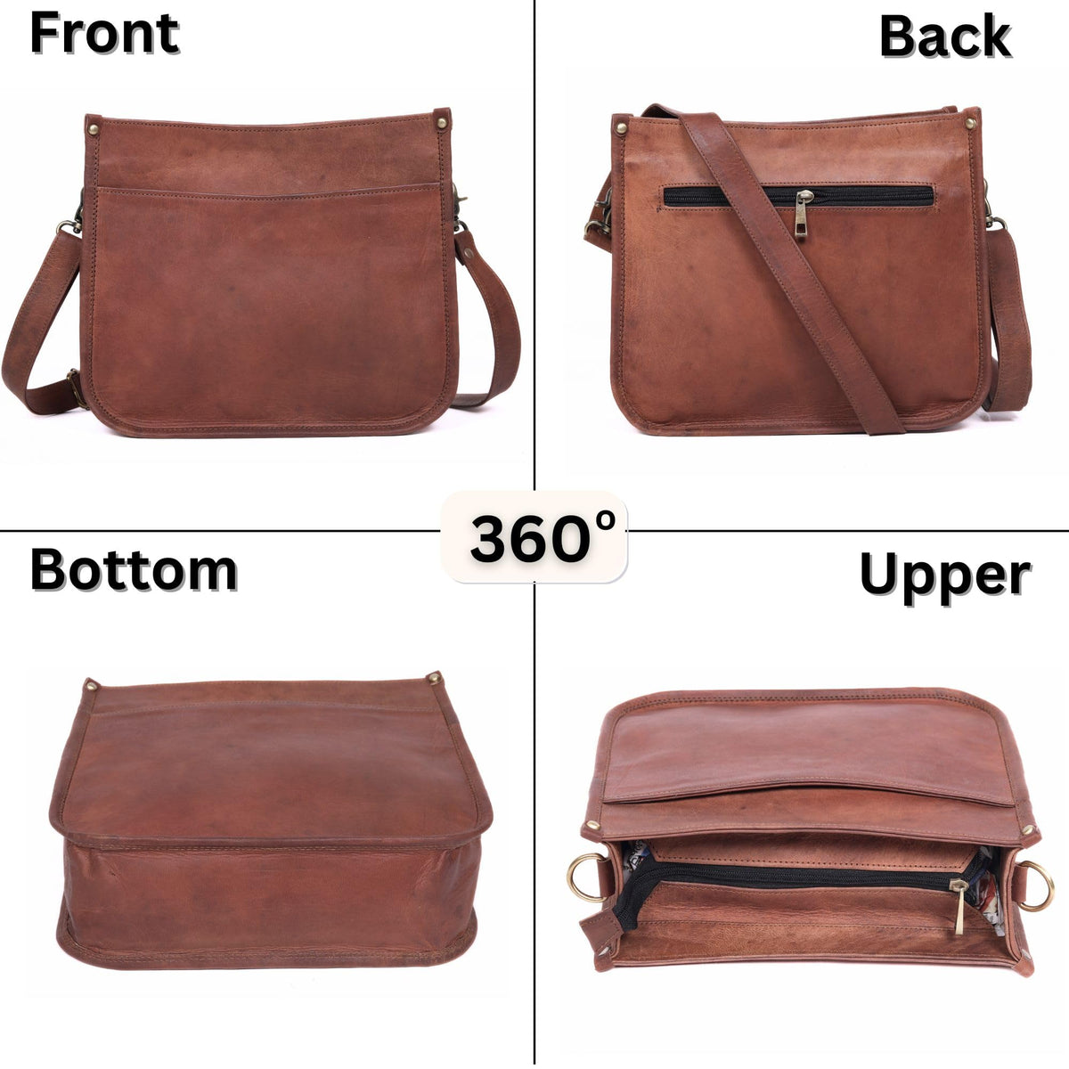 Genuine Leather Crossbody Purse X221329