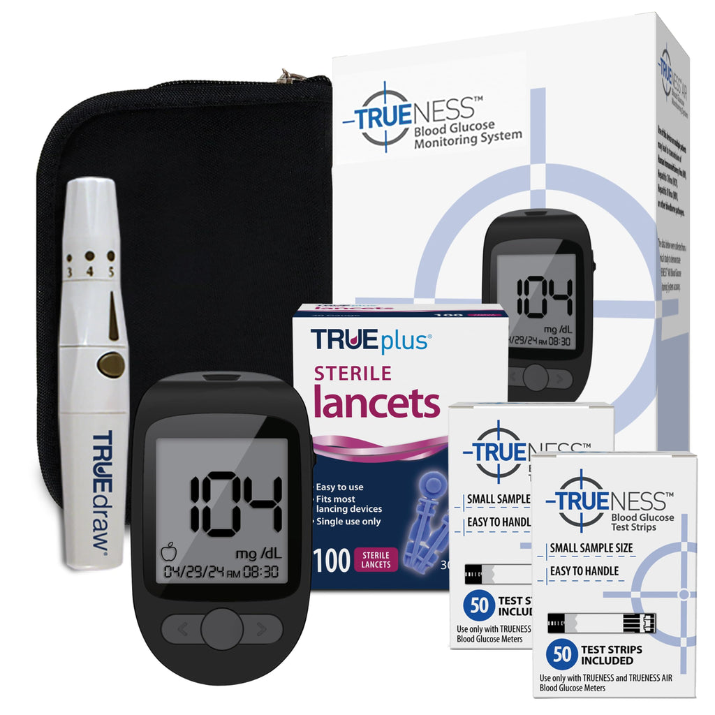 Blood Glucose Meter Kit with Testing Supplies P91886