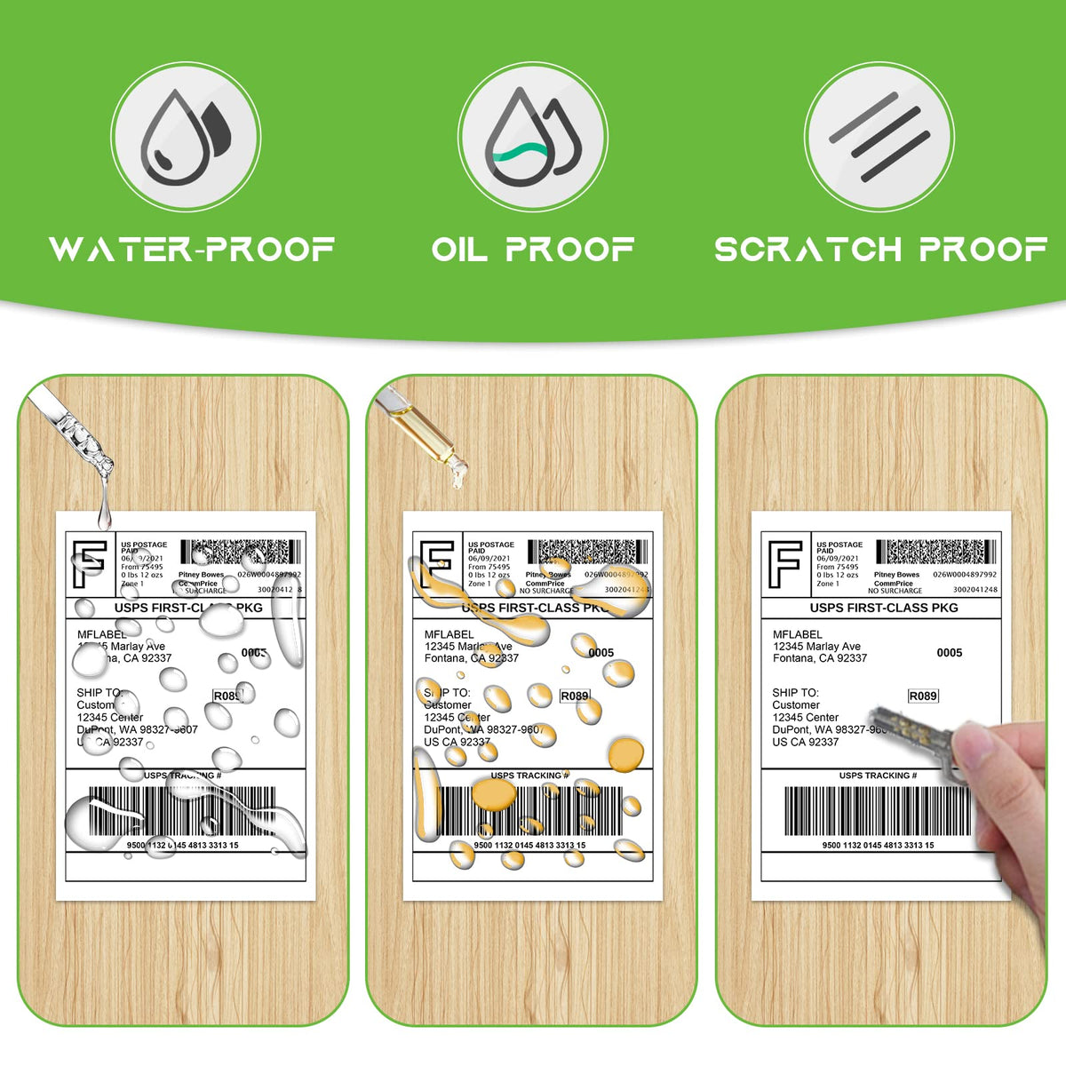 4x6 Direct Thermal Shipping Labels, 4 Rolls, 450 Labels/Roll R243