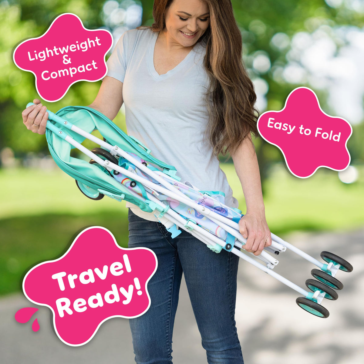 Lightweight Foldable Umbrella Stroller with 3-Point Harness U6264
