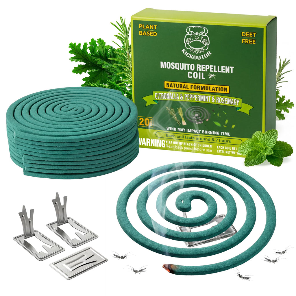 Mosquito Repellent Incense Coils with Citronella Oil, 20 Count E532