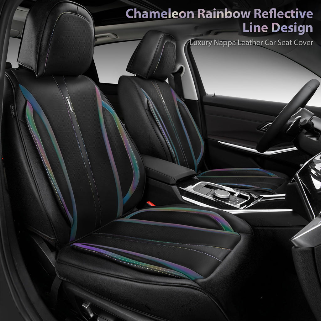 Nappa Leather Car Seat Covers 5 Seats Full Set J9975