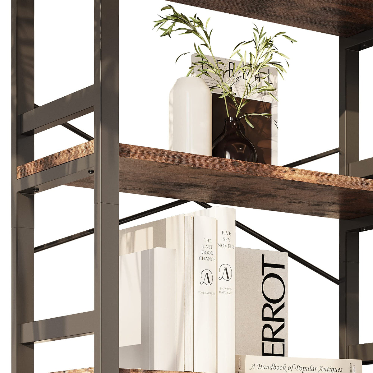 31.5" 5-Tier Industrial Bookshelf O24641