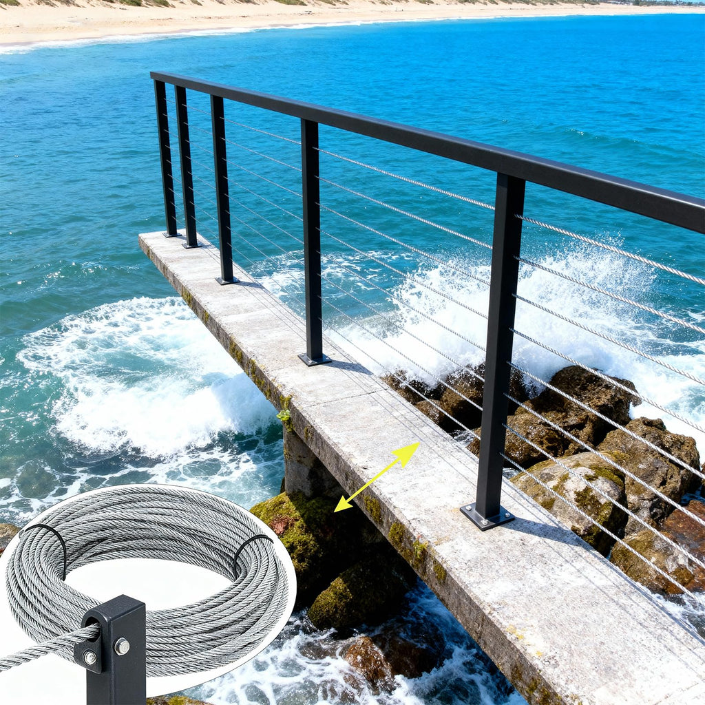 1/8 inch Stainless Steel Wire Rope Kit, 33ft R77109