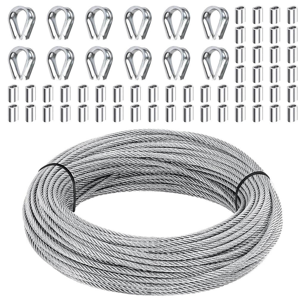 1/8 inch Stainless Steel Wire Rope Kit, 33ft R77109