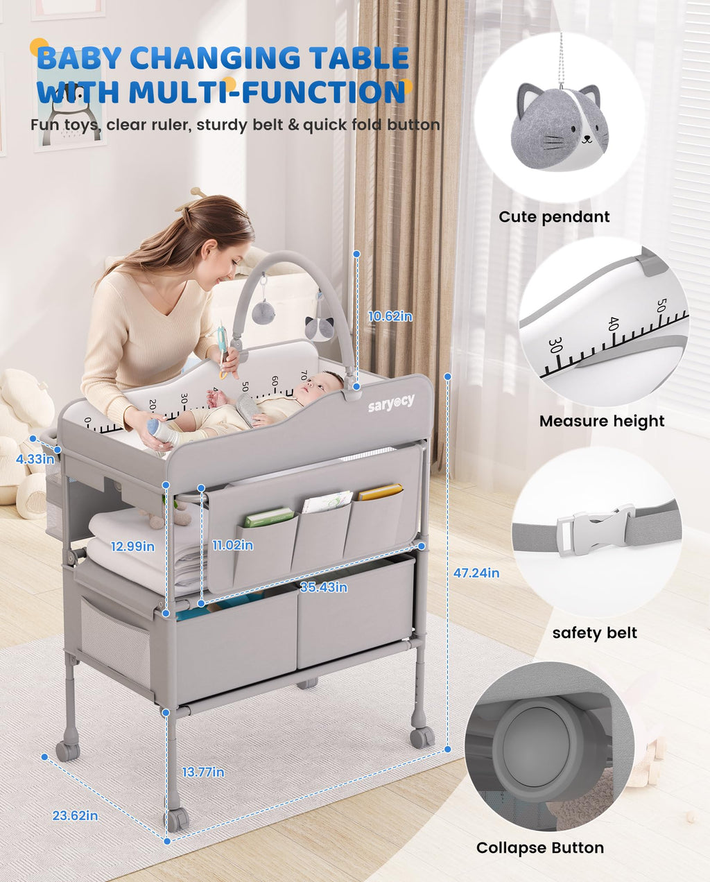 Mobile Folding Baby Changing Table I865630