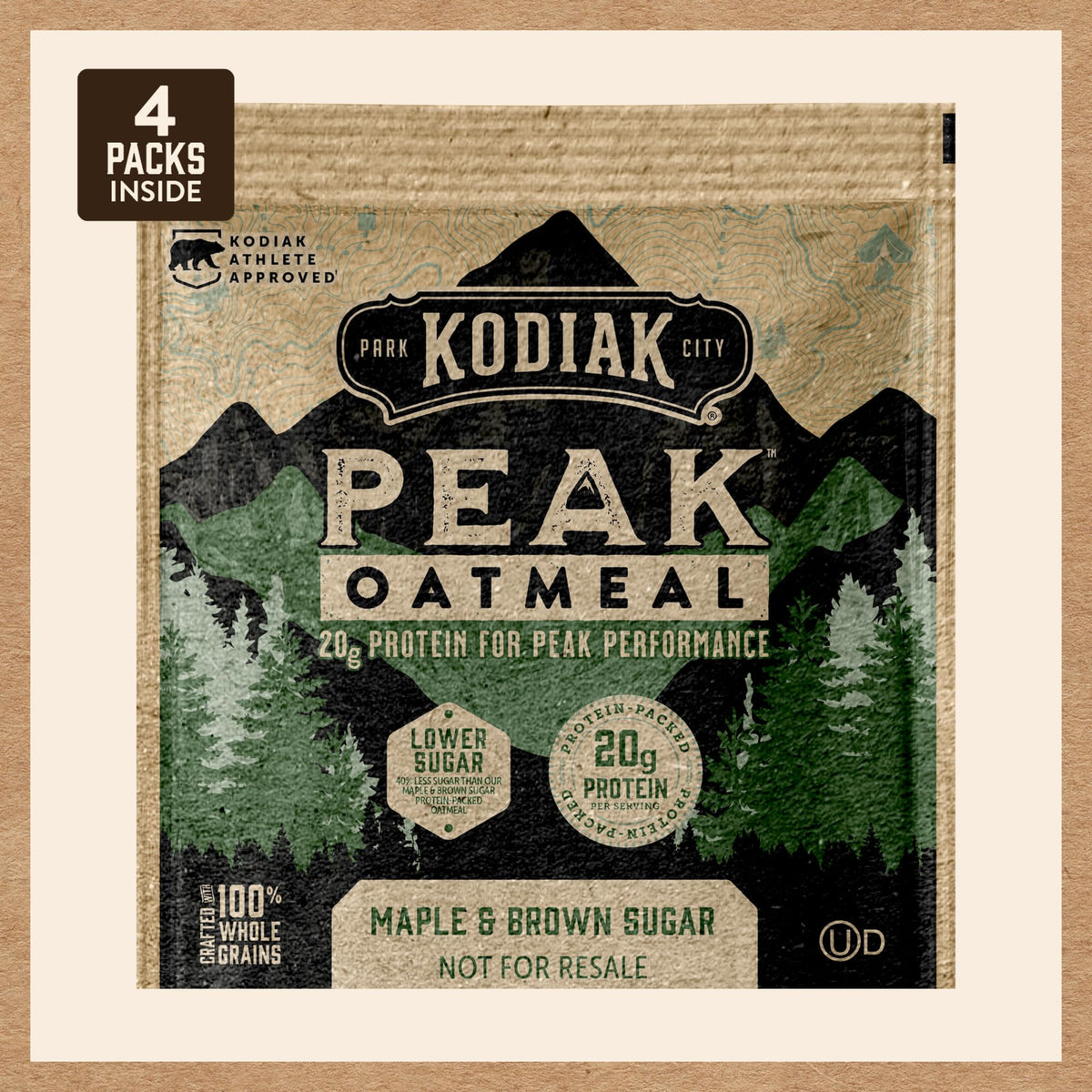 Instant Oatmeal, Maple Brown Sugar, High Protein, 6pk R816
