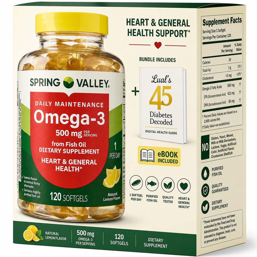 Omega-3 Fish Oil 500 mg 120 Count SoftGels Dietary Supplement O812