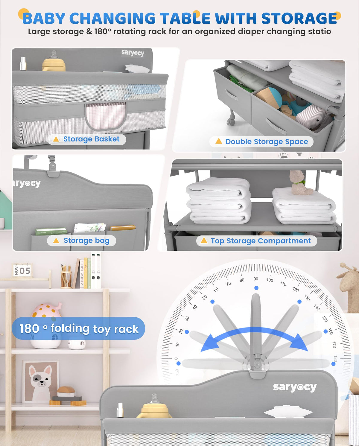 Mobile Folding Baby Changing Table I865630