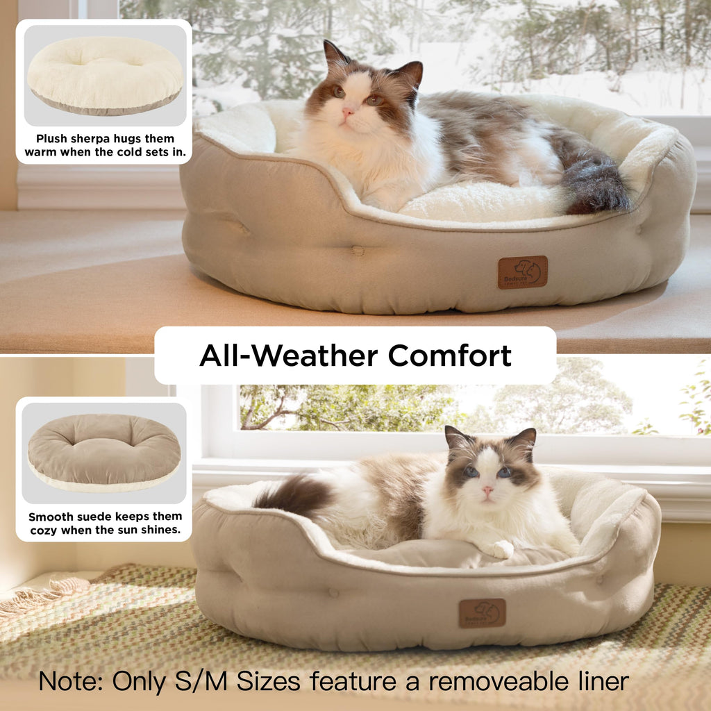 Small Washable Round Dog Bed L2572