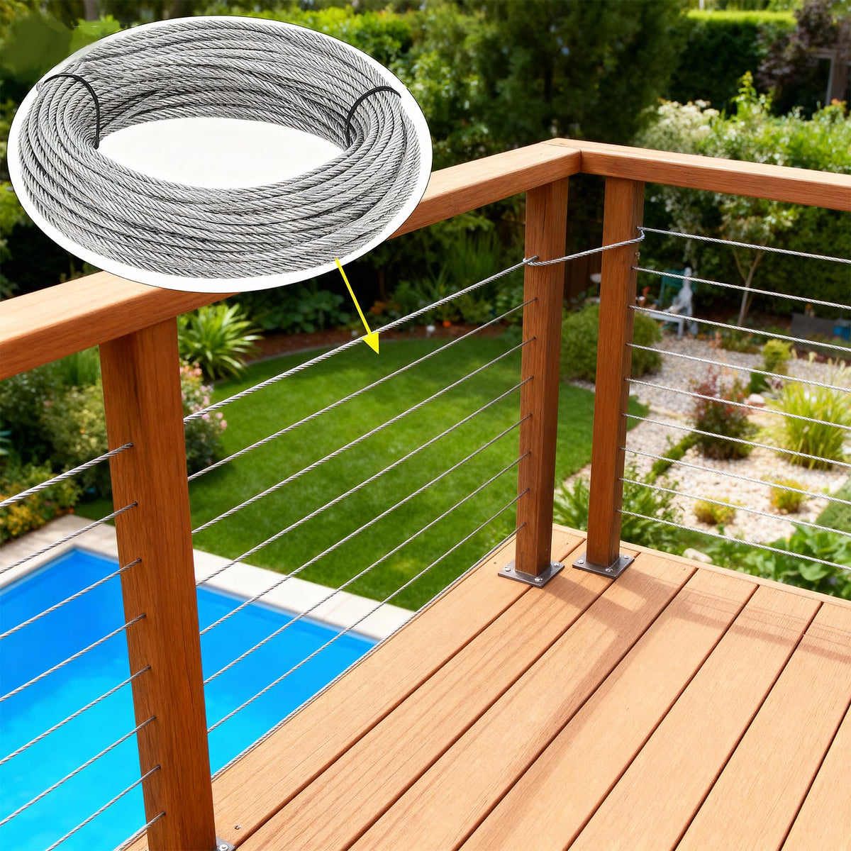 1/8 inch Stainless Steel Wire Rope Kit, 33ft R77109