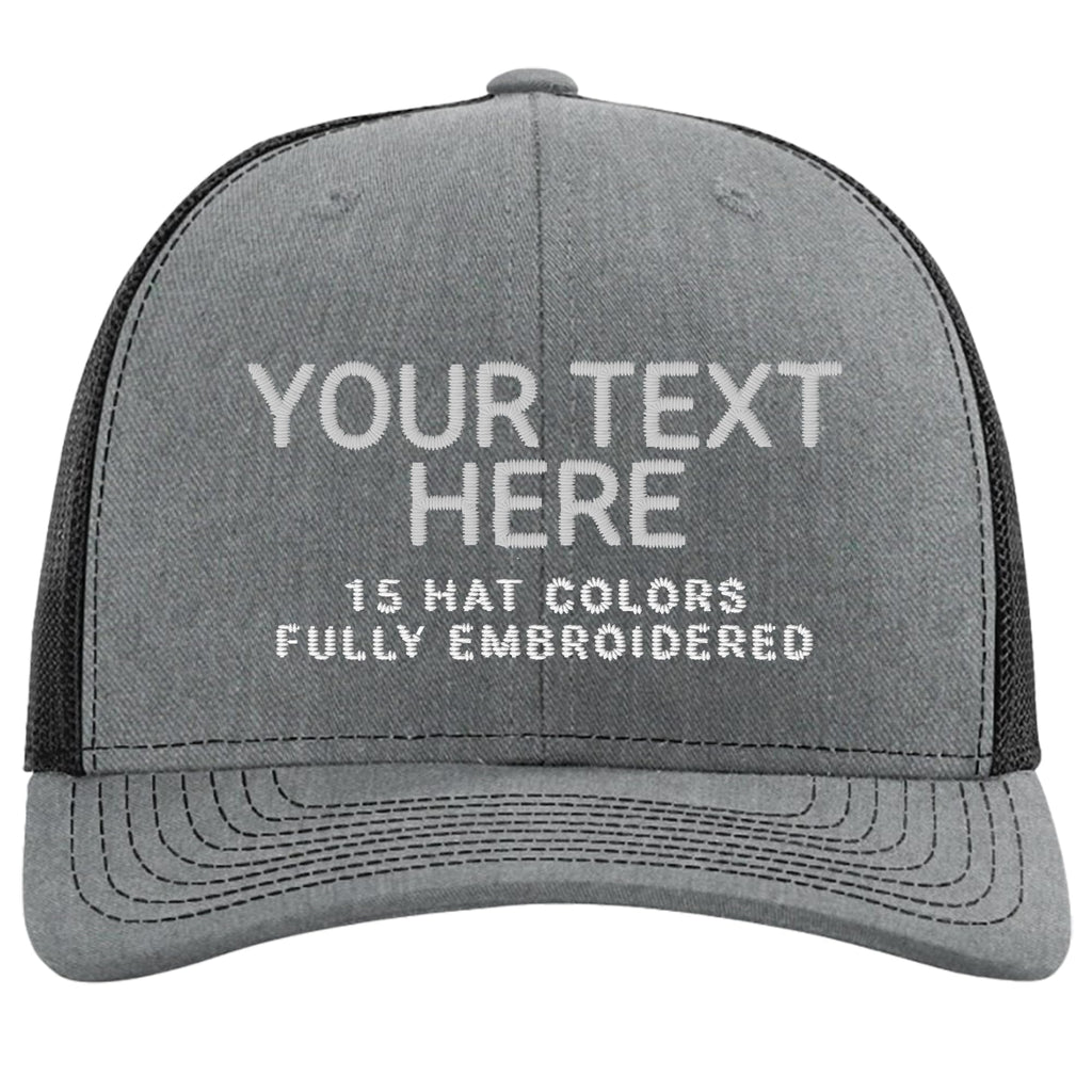 Custom Embroidered Adjustable Snapback Trucker Cap Black T95454