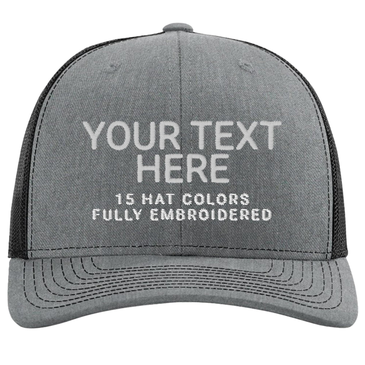 Custom Embroidered Adjustable Snapback Trucker Cap Black T95454