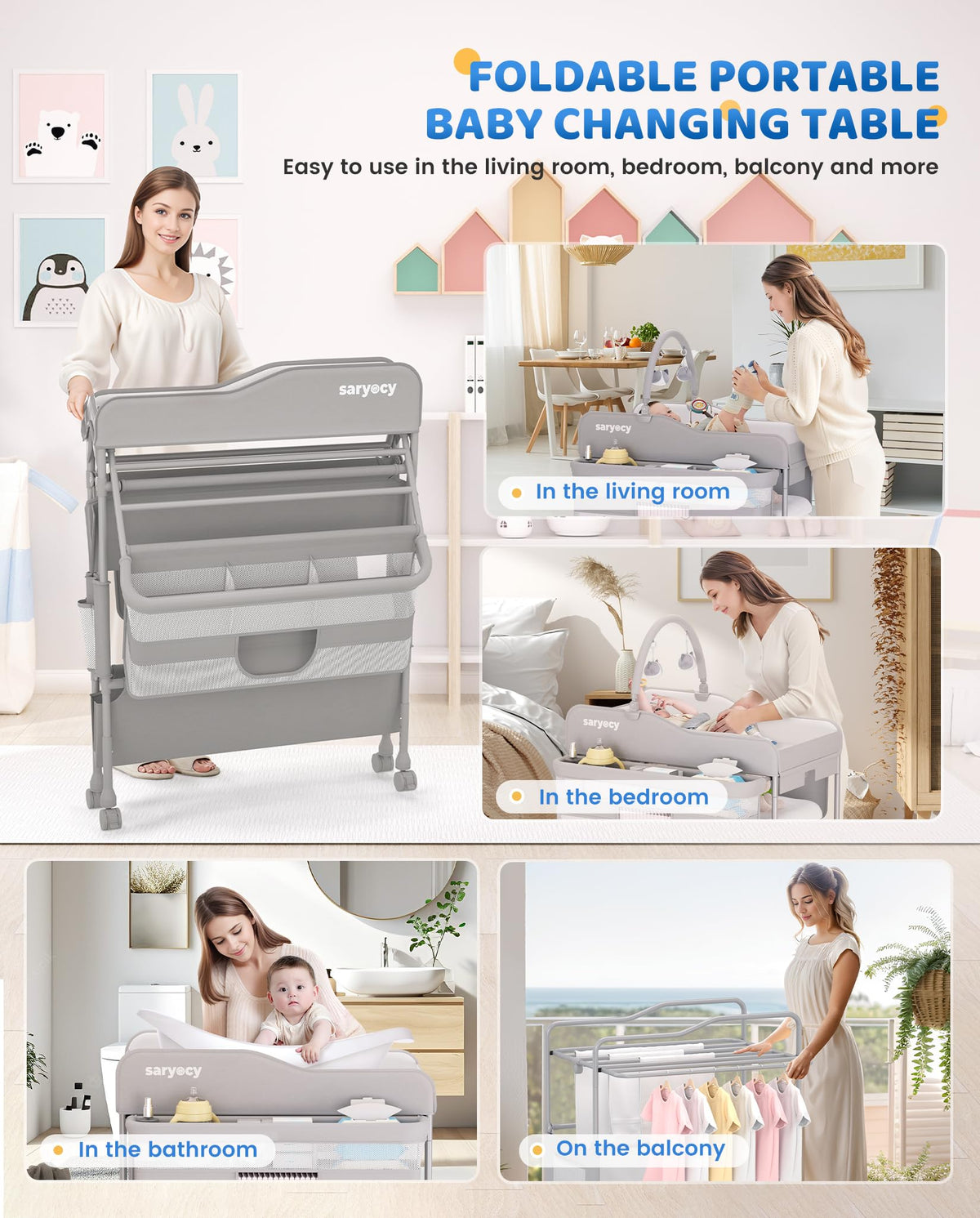 Mobile Folding Baby Changing Table I865630