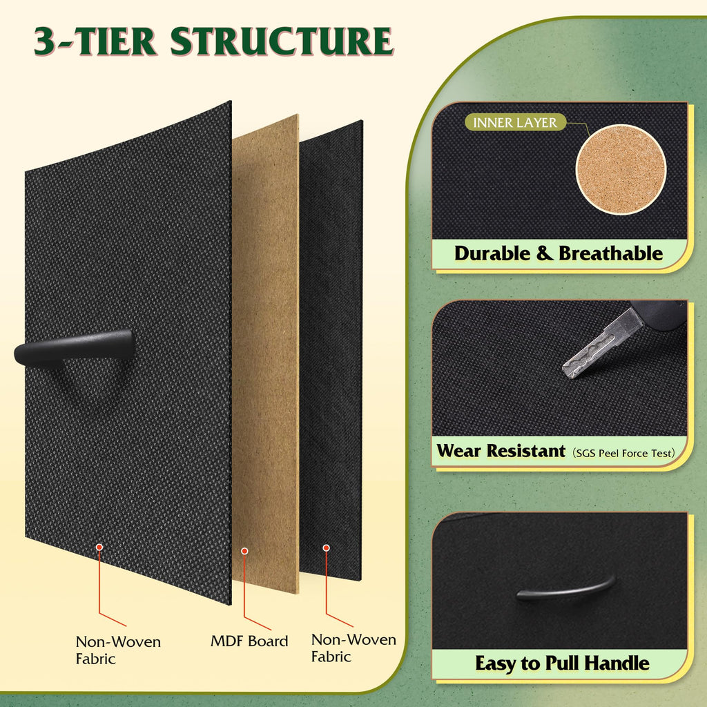 Black 10 Drawer Fabric Dresser D438047