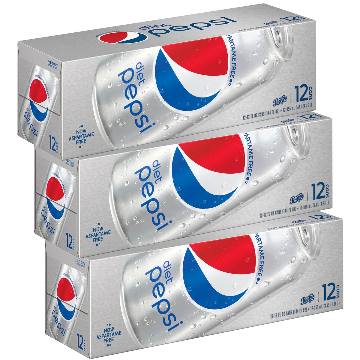 Diet Pepsi Soda 12 fl oz 36 Cans J3496
