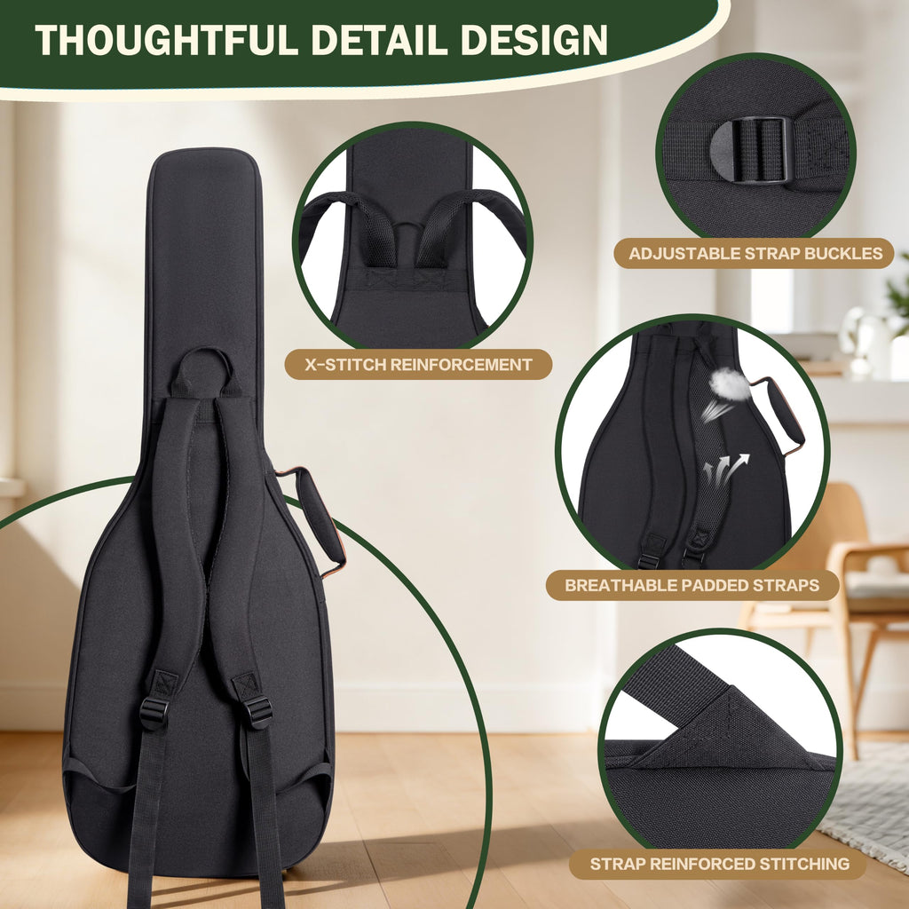 40" Electric Guitar Bag 900D Waterproof 0.5" Padding U121