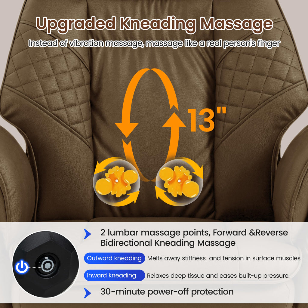 3D Kneading Massage Office Chair with Footrest V973388
