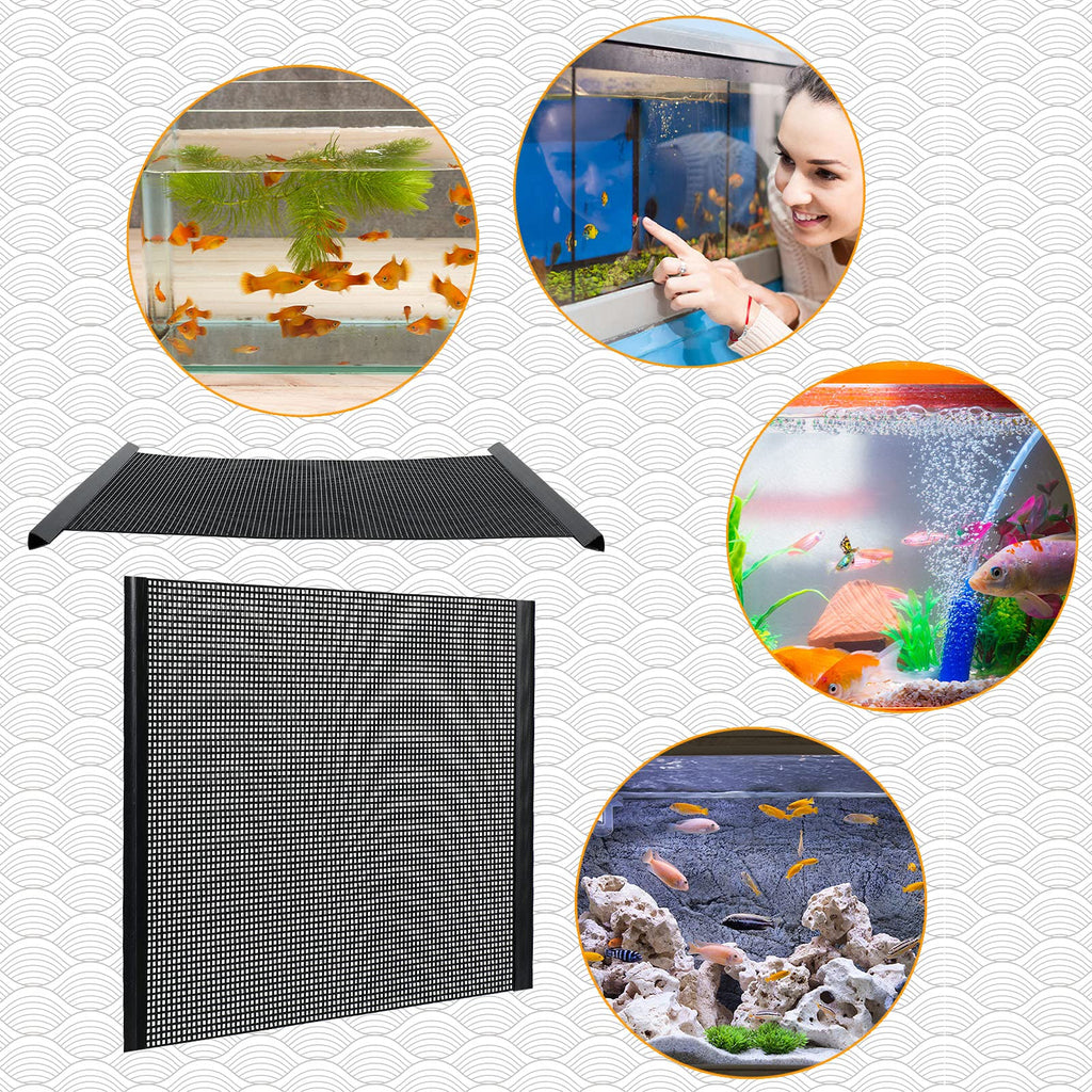 Black 4 Pcs Plastic Mesh Sheets N590751