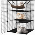 3-Tier Wire Metal Cat Enclosure with Hammock C921